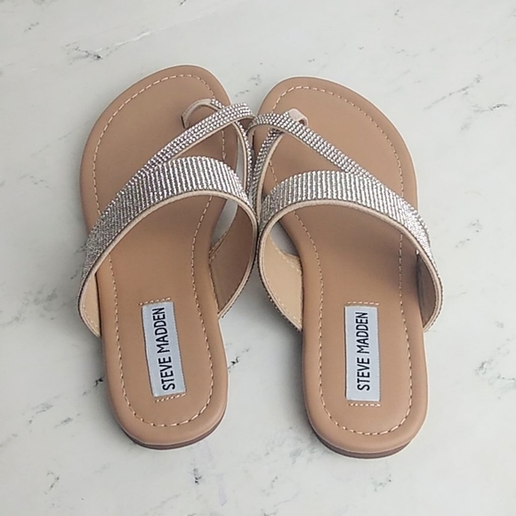 LAST1* NEW Steve Madden Valaria Rhinestone Sandals - Picture 4 of 6